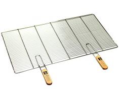 PG Metalltechnik Edelstahl Rost Grillrost - rechteckig und rund - Grill Rost Grössenauswahl (82 x 43 cm mit Griffen)