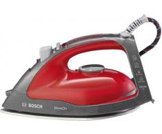 Bosch TDA46Move6 Dampfbügeleisen MoveOn Secure (2500 Watt max., Dampfstoß 120 g/min., Dampfleistung 35 g/min., multidirektionale PalladiumGlissée Bügelsohle, Abschaltautomatik) rot/grau