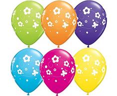 La Luftballons 216.065,1 cm Daisies & SchmetterlingeQualatex Latex Luftballons (50 Pack), 27,9 cm Tropical