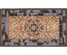 Velcoc ZV14WOST4575 Kokos Fußmatte Misti, Holz und Steine, mehrfarbig