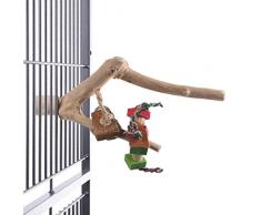 Java Klettersitzstange small für Großsittiche und kleine Papageien mit Spielzeug