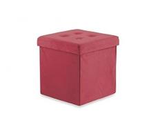 Galileo Casa 2194636 Sitzsack, Samt, Bordeaux 37,5 x 37,5 x 38 cm, Rot