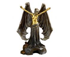 Design Toscano Dunkle Engelsfigur Geliebte der Nacht, bronze, 12,5 x 24 x 33 cm, QS34759