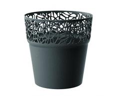 zanvic Blumentopf enrejada, Natura 17,5 cm, anthrazit, 17 x 17 x 17 cm, za491