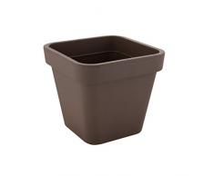greemotion Blumentopf Bea, Kunststoff-Pflanzkübel in Taupe, ca. 35 x 35 cm