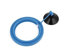 uxcell Kunststoff Ring Station Aquarium Fisch Sichere Lebensmittel Futterhaus, blau