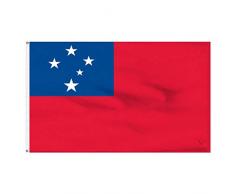 SHATCHI 11218 Große Samoa-Nationalflagge, Premium-Qualität mit Metallösen, Samoan-Fans, Rugby 2019, WM Sport, Event, Fußball, Dekoration, Party-Accessoire, Mehrfarbig