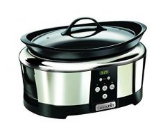 Crock-Pot SCCPBPP605-050 Schongarer - Das Original aus den USA | Slow Cooker | digitaler Countdown-Timer | 5,7 l | Automatische Warmhaltefunktion | herausnehmbarer und spülmaschinenfester Topf