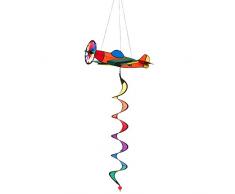 HQ Windspiration 109328 - Airliner Twist, UV-beständiges und wetterfestes Windspiel - Länge: 78 cm, Breite: 37 cm, Tiefe: 39 cm , inkl. Aufhängung