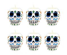 Beistle 00932 Teelichthalter Day of the Dead männlich, 6-teilig