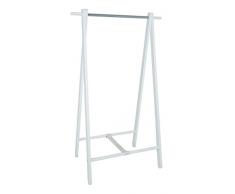 HAKU Möbel 44362 Standgarderobe, 50 x 88 x 152 cm, weià / chrom