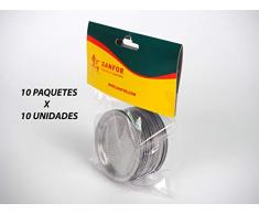 Sanfor 85016 Box 100 Filter Kaffeemaschine O.L. 6 große Tassen aus Aluminium, versilbert