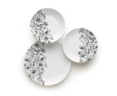 Brunch Time Geschirr 18 tlg. Set Black Roses Oceano