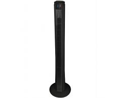 Syntrox Germany XXL Turmventilator TFT-50W-DTP Black Tower Ventilator mit Fernbedienung, Timer und Oszillation Standventilator Säulenventilator Windmaschine Lüfter Gebläse