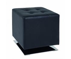HAKU MÃ¶bel 30588 Hocker 40 x 40 x 42 cm, chrom / schwarz