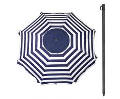 Aktive 62111 Sonnenschirm 200 cm UV-30 Doppeldach Beach, gestreift