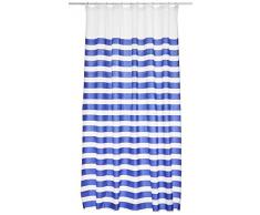 Bisk Duschvorhang Marine mit Ringen, 180 x 200 cm, dunkelblau