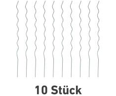 Windhager Tomatenspiralstab-Set, Pflanzstäbe, Rankhilfe für Tomaten Pflanzen Sträucher, Tomatenstangen, 10 Stück, grün, 180cm, 89126