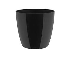 Elho Brussels Diamond Rund 30 - Blumentopf - Metallic Schwarz - Drinnen - Ø 29.6 x H 27.2 cm