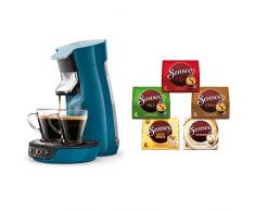 Philips Senseo Viva Cafe HD6563/70 Kaffeepadmaschine (Crema plus, Kaffee-Stärkeeinstellung) blau & Senseo Vielfaltspack