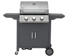 Tepro Gasgrill Westmont, 3 Edelstahl-Brenner je ca. 3,5 kW, Gesamtleistung max. 10,5 kW, Grillfläche: ca. 56 x 40 cm, Warmhaltefläche: ca. 55 x 12 cm | 52 x 129 x 114 cm, 3168