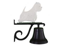 Montague Metal Products Glocke mit farbigem West Highland White Terrier