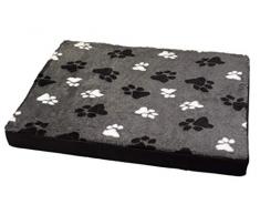 Comfort-Kussen 7MTRS4-TDY-GRPOOT Komfort Schaumstoff Haustier Bett Teddy, 150x100x10 cm, grau