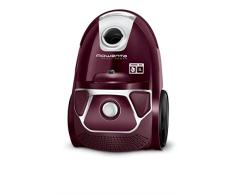 Rowenta RO3969EA Compact Power Beutel-Staubsauger (Maximale Leistung: 750 Watt, Staubbeutelkapazität: 3 Liter) dunkelrot/silber