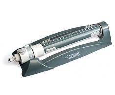 REHAU Viereckregner Comfort, 18m Sprengbereich, Rasenprenger mit 18 Loch, Rasensprinkler zur automatischen Bewässerung rechteckiger größerer Flächen