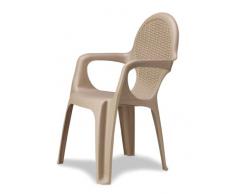 Scab Rudiano SAB346 Sessel geflochten, Taupe