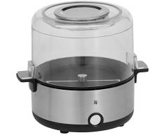 WMF KÜCHENminis Popcornmaschine für zuhause, Popcorn Maker, beschichtete Heizplatte, Deckel als Servierschale, Butterschmelzöffung, Popkorn mit Zucker und Salz, platzsparend, edelstahl matt
