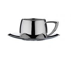 Café Stål DC-508 Ober- und Untertasse, 18/10 Edelstahl