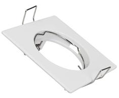 McShine - Einbaurahmen | weiß, 76x76mm | als Deckenleuchte verwendbar in Kombination mit Leuchtmitteln wie z. B. MR16, GU10 und LED-Modulen