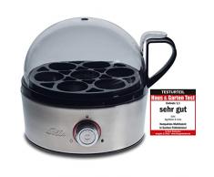 Solis Eierkocher für 7 Eier, Mit Härtegradeinstellung, Kochen und Dämpfen, Eiereinsatz und 2 Schalen, Egg Boiler & more, Edelstahl