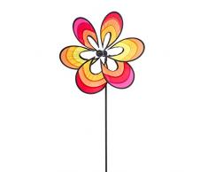 HQ Windspiration 10084070 - Paradise Flower Illusion, UV-beständiges und wetterfestes Windspiel - Höhe: 82 cm, Tiefe: 15 cm, Ø: 35 cm, inkl. Standstab und Bodenanker