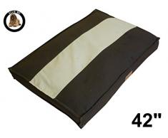 Ellie-Bo Hundebett für Hundekäfig, Größe XL, 100 x 66 cm, gestreift, Braun/cremefarben
