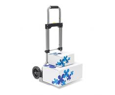 Relaxdays Sackkarre klappbar belastbar bis 60 kg HBT ca. 96 x 38 x 37 cm Transportkarre mit ausziehbarem Griff für Umzug, Einkäufe und schwere Kisten höhenverstellbar und platzsparend faltbar, grau