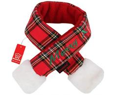 Puppia Weihnachtsmann Schal, Größe XL, kariert, Rot