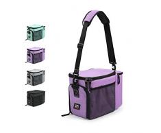 RitFit Insulated Lunch Box - Essenszubereitungsbeutel mit großer Kapazität für Arbeits-, Schul- oder Straßenfahrten - Mit verstellbarem Gurt, Eisbeutel und Behältern