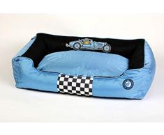 Kiwi Walker Schlafsofa, Visco-Schaumstoff, Motiv: Buga, Größe XL (95 x 65 x 26 cm), Blau/Schwarz, XL