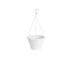 Elho Corsica Hängeampel 30 - Blumentopf - Weiss - Draußen & Balkon - Ø 29.4 x H 21.1 cm