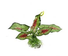 Sourcingmap Kunstpflanze für Aquarien, Stoff, 17 cm, Grün/Rot
