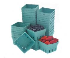 Ja Küchen Grün geformt Pulp Fiber Berry/erzeugen belüftet 1 Pint Korb (40 Stück)