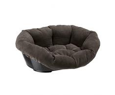 Ferplast Sofa Prestige 6 Katzen- und Hundebett, synthetischer Stoff, 73 x 55 x 27 cm, grau