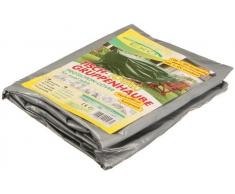 Rainexo Schutzhülle Hochreißfest für 1 Tisch oval, 2.40 x 1.80 x 0.90 m, silber / grau