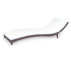 Baidani Designer Lounge-Liege Wave, braun meliert