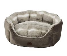 Nobby Komfortbett oval NENGA braun; 65 x 57 x 22 cm