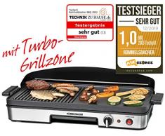 ROMMELSBACHER Tischgrill BBQ 2003 - Turbo-Grillzone, 3-Lagen-Antihaftbeschichtung, Grillfläche 50 x 25 cm, 1900 Watt