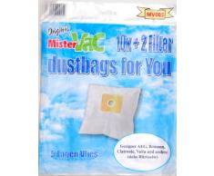 mistervac MV 603 / Staubsaugerbeutel Vlies 5-lagig / Vorteilspack 30 Tüten + 6 Filter / für Dirt Devil M-Typ, Progress PC