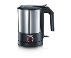 SEVERIN Wasserkocher mit Temperaturregler, 1,5 L, ca. 1.800 W, WK 3369, edelstahl/schwarz